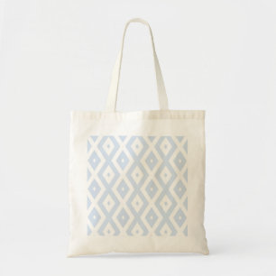 Bolso De Tela Patrón de diamante blanco y azul pálido