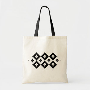 Bolso De Tela Patrón de Diamond Fleur De Lis