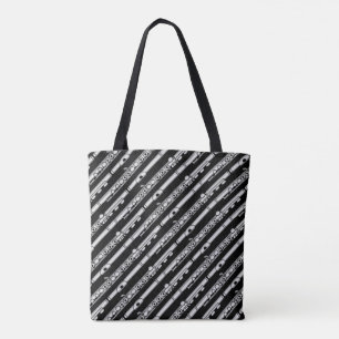Bolso De Tela Patrón de dibujo de flauta