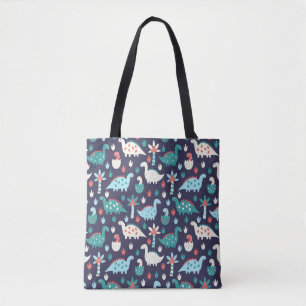 Bolso De Tela Patrón de dinosaurios sin fisuras
