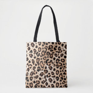 Bolso De Tela Patrón de diseño de leopardo: Elegancia salvaje.
