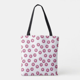 Bolso De Tela Patrón de donut rosado