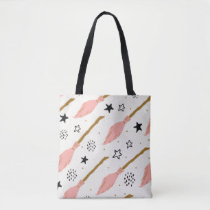 Bolso De Tela Patrón de Doodle mágico de la Escuela de Brujas