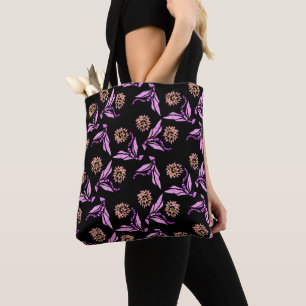 Bolso De Tela Patrón de dragón púrpura Pastel