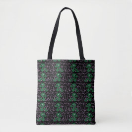 Bolso De Tela Patrón de dragón verde bebé