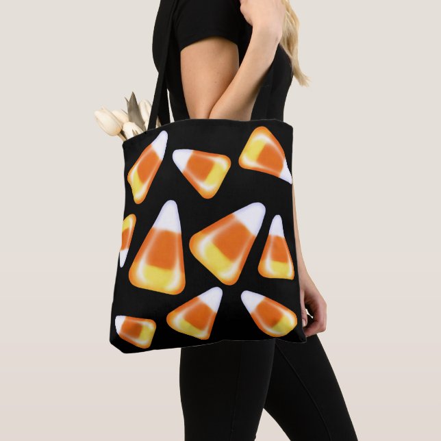 Bolso De Tela Patrón de dulces de Halloween, dulces divertidos (Detalle)