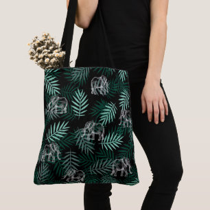 Bolso De Tela Patrón de elefantes