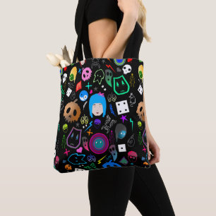 Bolso De Tela Patrón de Emo Halloween