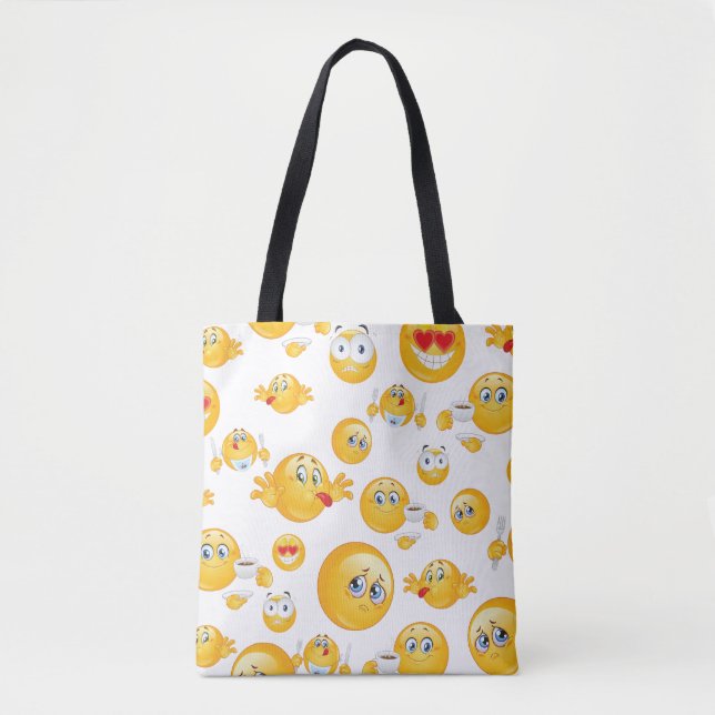 Bolso De Tela Patrón de emoji (Anverso)