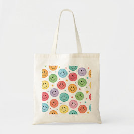 Bolso De Tela Patrón de Emoji Sonriente