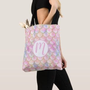 Bolso De Tela Patrón de escalas de sirenas irlandesas Pastel