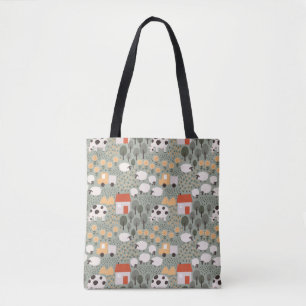 Bolso De Tela Patrón de escena de la granja