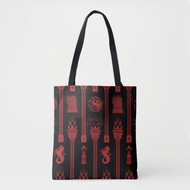 Bolso De Tela Patrón de Escudo Dragón (Anverso)