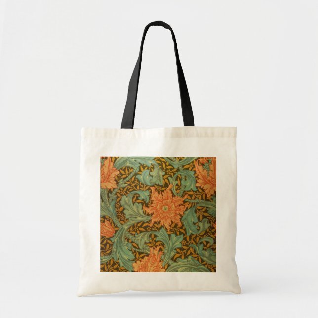 Bolso De Tela Patrón de estilo único William Morris Art Nouveau (Frente)