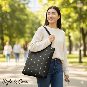 Bolso De Tela Patrón de Estrella Celestial Elegante Duradero Dia
