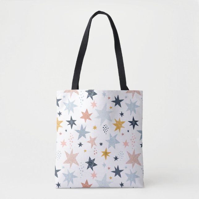 Bolso De Tela Patrón de estrella divertida (Anverso)
