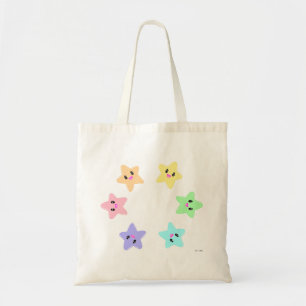 Bolso De Tela Patrón de estrellas circulares del arco iris kawa
