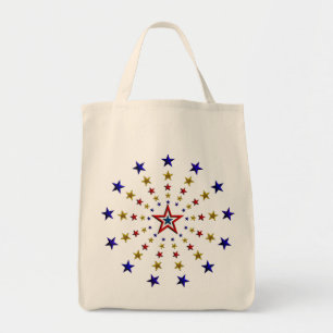 Bolso De Tela Patrón de estrellas patrióticas