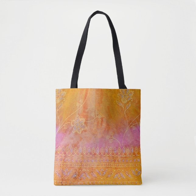 Bolso De Tela Patrón de estructura de fondo de fondo (Anverso)