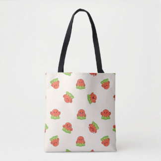 Bolso De Tela Patrón de expresiones de monstruo de slime Kawaii