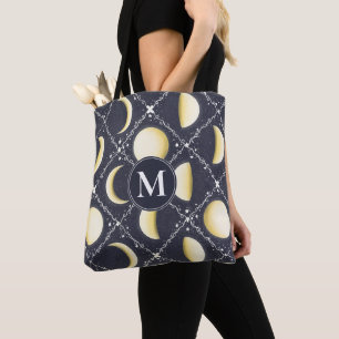 Bolso De Tela Patrón de fases celestes de la luna