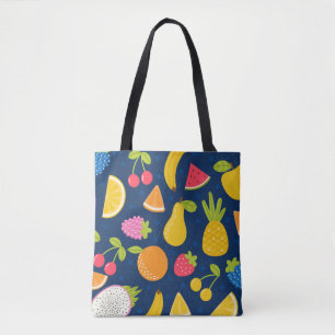 Bolso De Tela Patrón de Fiesta de las olas de verano tropicales
