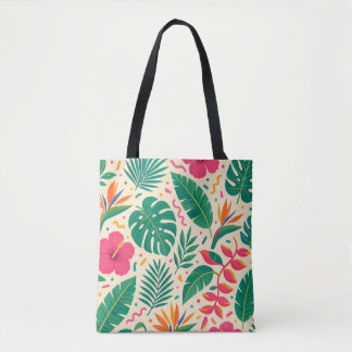 Bolso De Tela Patrón de Fiesta Tropical