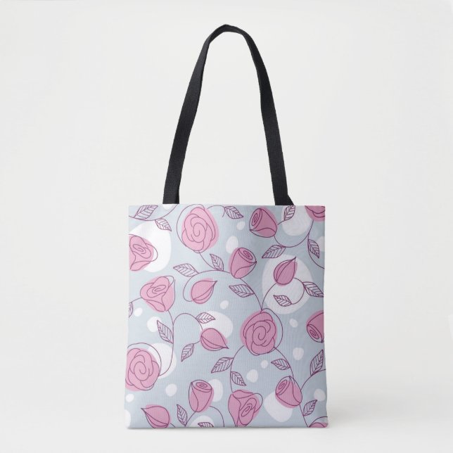 Bolso De Tela Patrón de flor (Anverso)