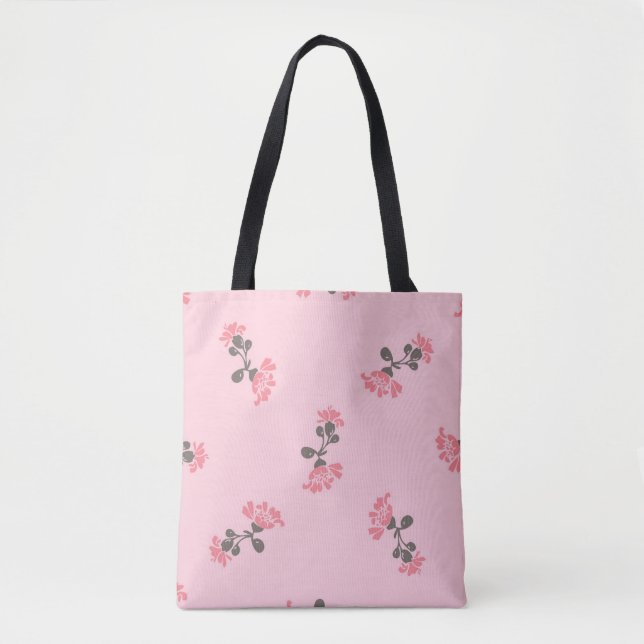 Bolso De Tela Patrón de flor (Anverso)