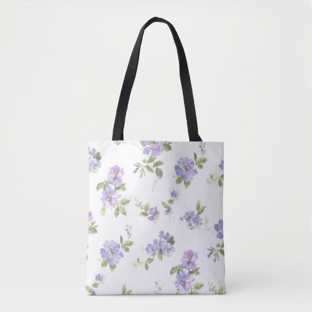 Bolso De Tela Patrón de flor (Anverso)