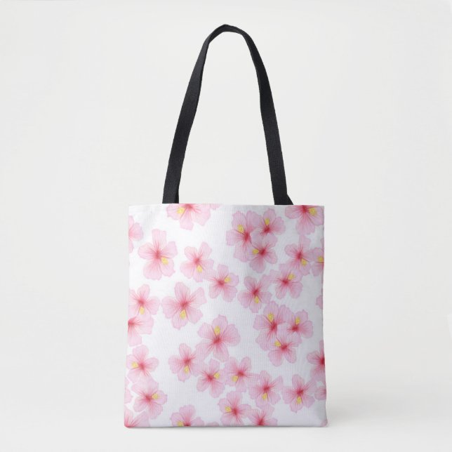 Bolso De Tela Patrón de flor (Anverso)