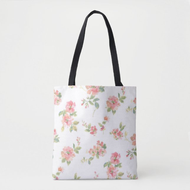 Bolso De Tela Patrón de flor (Anverso)