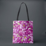 Bolso De Tela Patrón de flor de color de agua púrpura negrita<br><div class="desc">Patrón de flor de color de agua púrpura negrita</div>