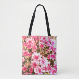 Bolso De Tela Patrón de Flor de Floración Rosa – Diseño Botánico