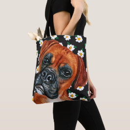 Bolso De Tela Patrón de flor de marrón marrón agudo