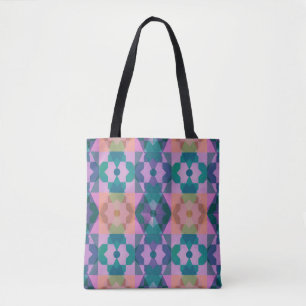 Bolso De Tela Patrón de flor geométrica