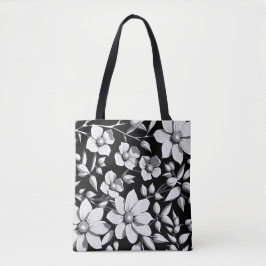 Bolso De Tela Patrón de flor retro