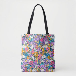 Bolso De Tela Patrón de flor Snoopy & Woodstock