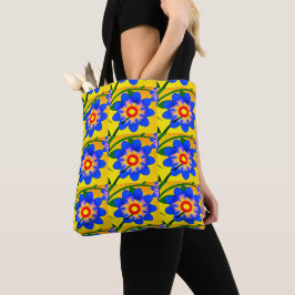 Bolso De Tela Patrón de flores abstractas