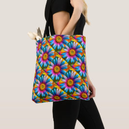 Bolso De Tela Patrón de flores coloridas