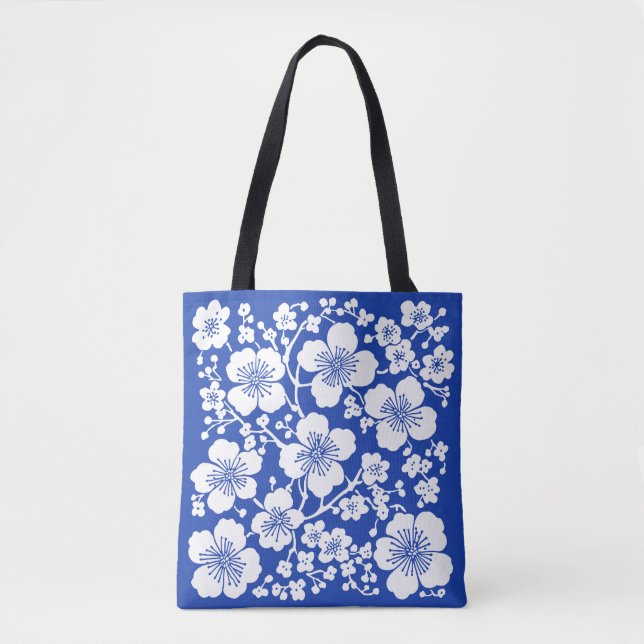 Bolso De Tela Patrón de flores de cerezo (Anverso)