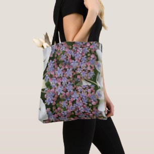 Bolso De Tela Patrón de flores de hidrangea pequeña para la bols