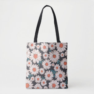 Bolso De Tela Patrón de flores de margarita sin flor