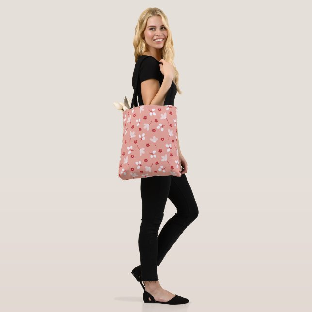 Bolso De Tela Patrón de flores de primavera (Puesto)