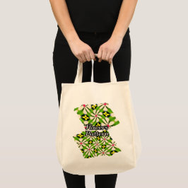 Bolso De Tela Patrón de flores estéticas