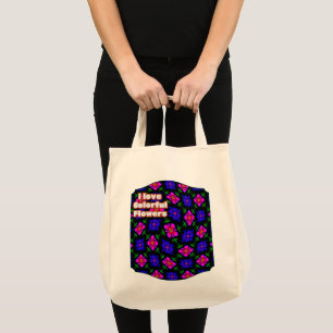 Bolso De Tela Patrón de flores rosas adorables