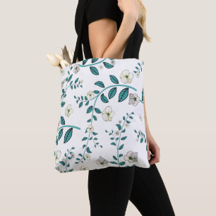 Bolso De Tela Patrón de flores sin foco