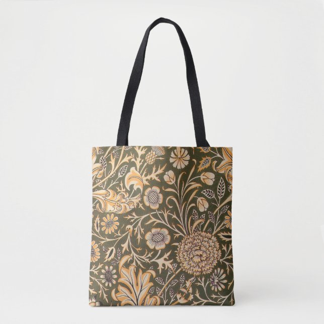 Bolso De Tela Patrón de fondo de escritorio de William Morris Ch (Anverso)