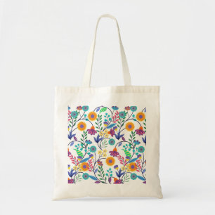 Bolso De Tela Patrón de fondo floral exótico colorido-23145