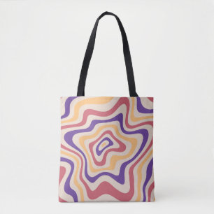 Bolso De Tela Patrón de fondo retro de arranque por sol. Años